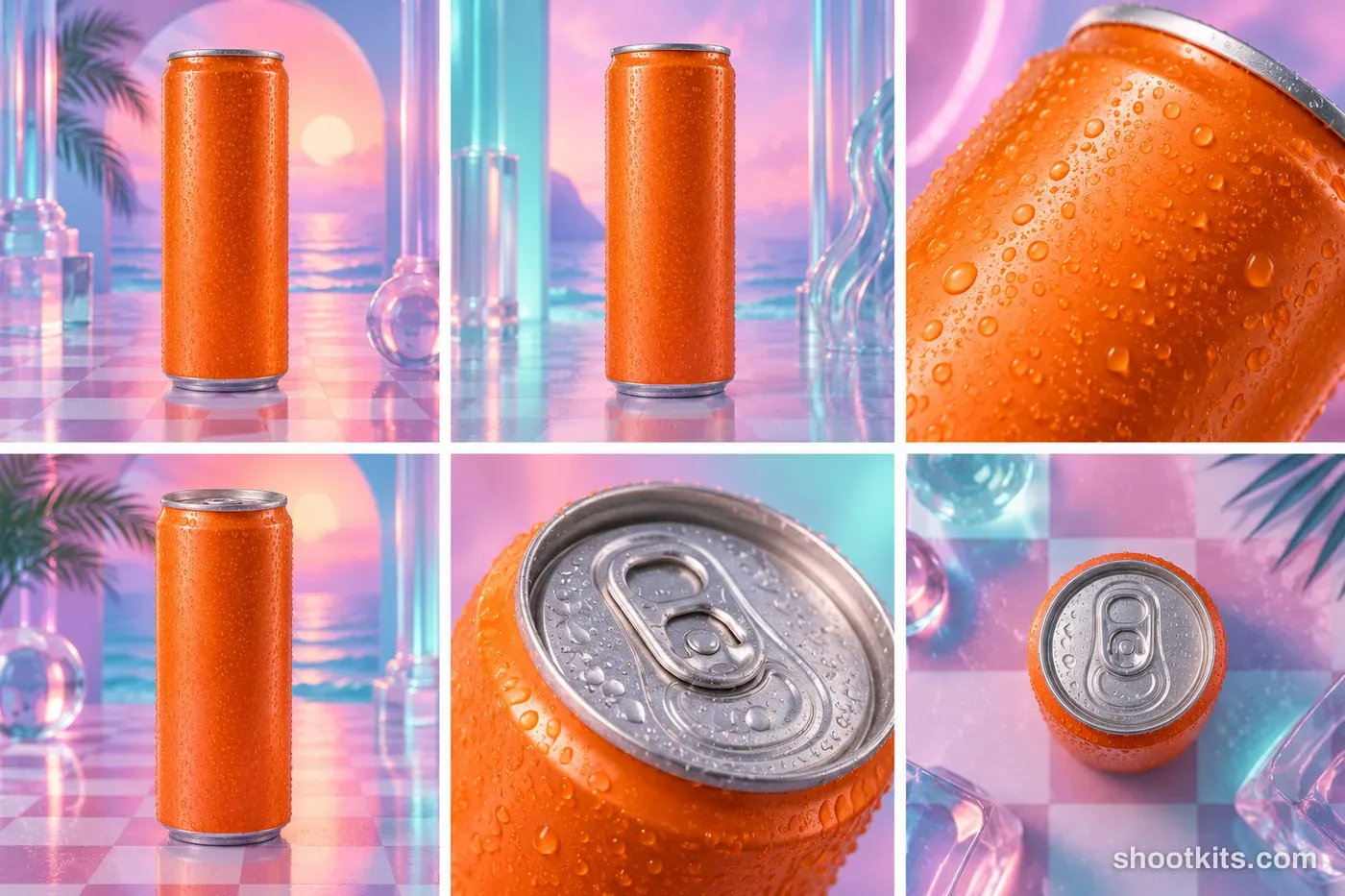 Vaporwave product photography example