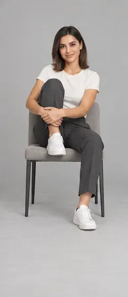 Fashion pose: Chair knee raised