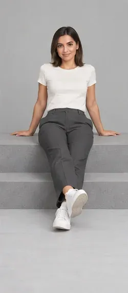 Fashion pose: Step lean back