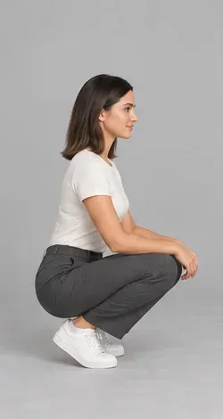Fashion pose: Low crouch profile