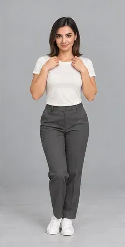 Fashion pose: Both collar touches