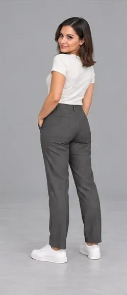 Fashion pose: Over left shoulder