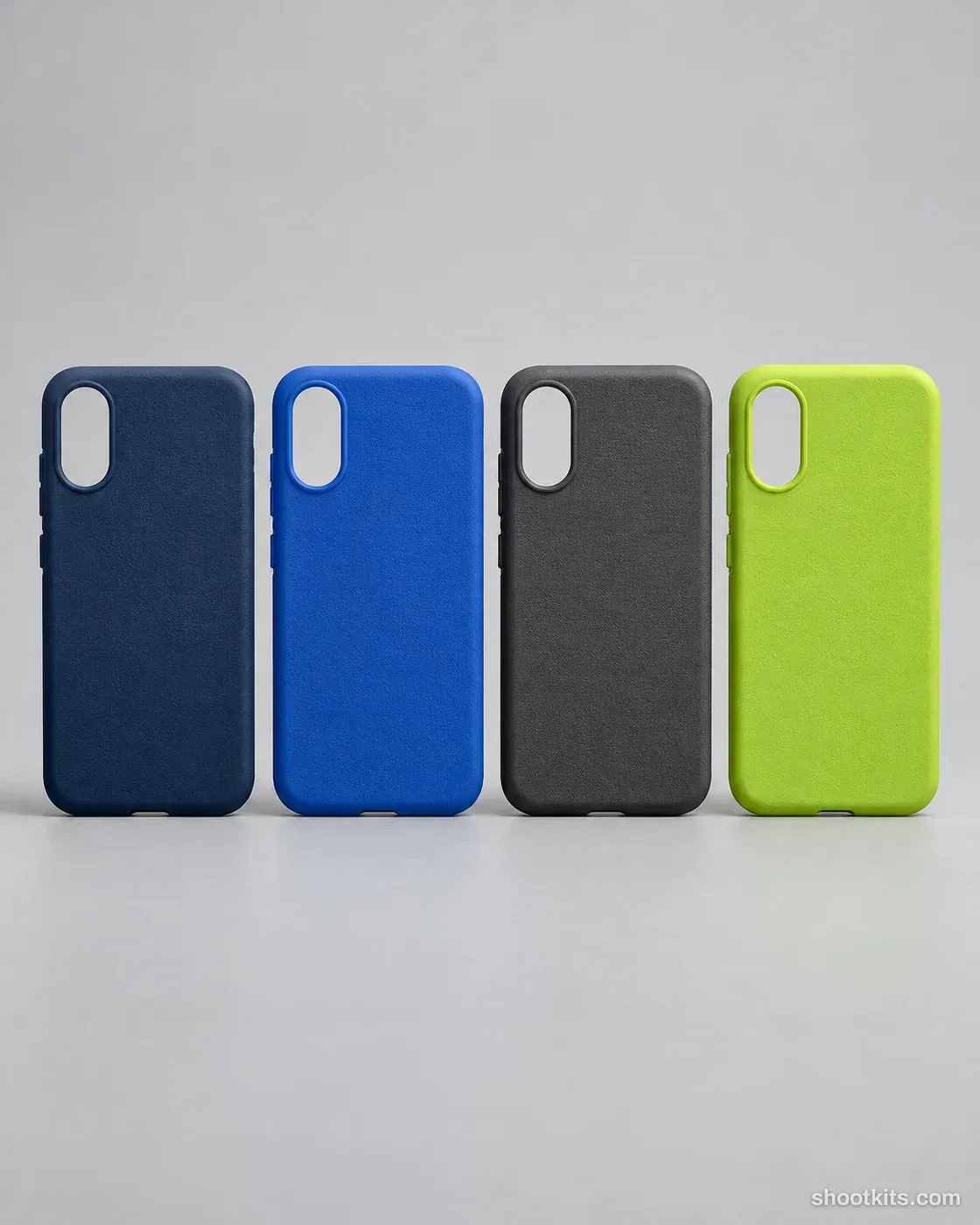 Colour range: tech accessory photo made with ChatGPT. Clean seamless.