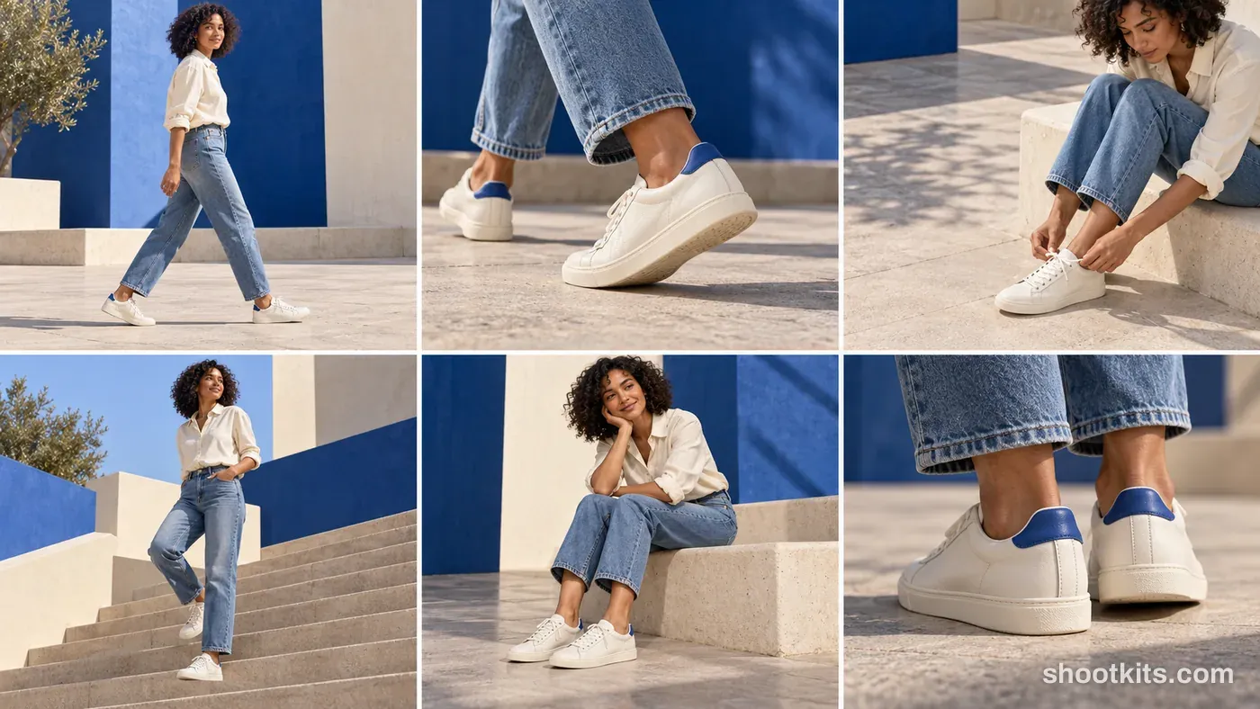 6-panel sneaker bold creative campaign made with ChatGPT