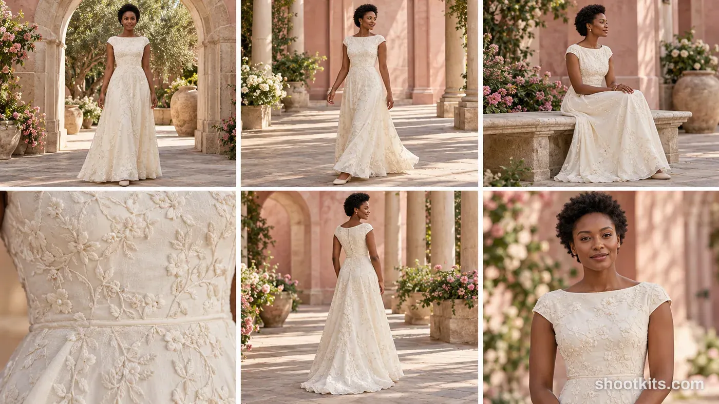 6-panel bridal bold creative campaign made with ChatGPT